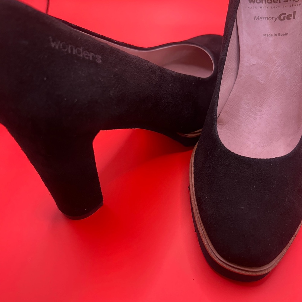 Black Suede Women's Heels Made in Spain